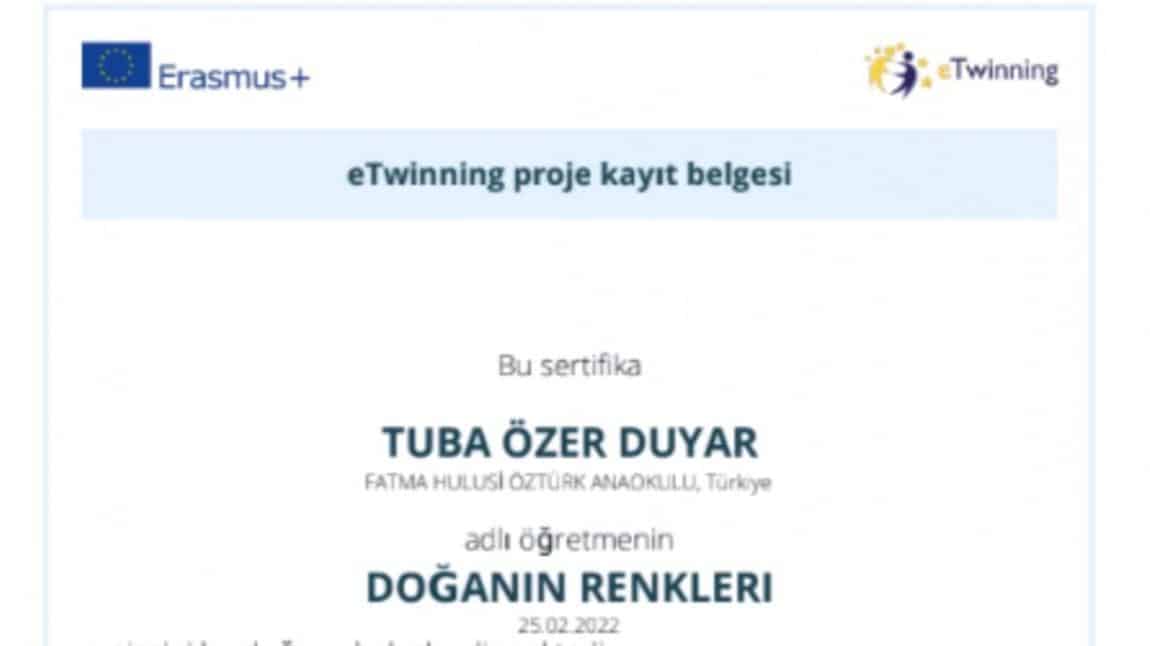  ''DOGANIN RENKLERİ / COLORS OF NATURE'' e twinning projesi  .